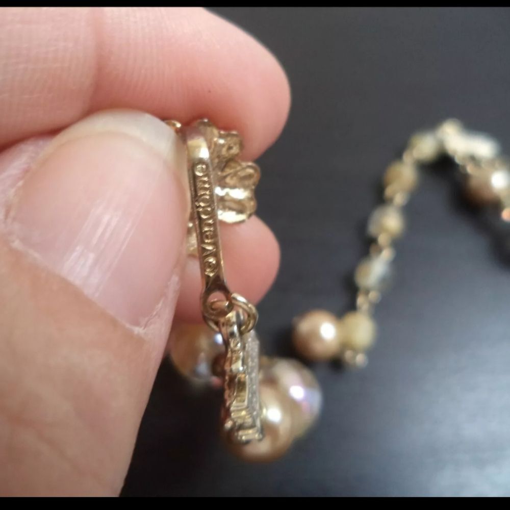 *RARE* STUNNING VINTAGE ESTATE SIGNED VENDOME GLASS DBL 16" NECKLACE - Picture 2 of 2